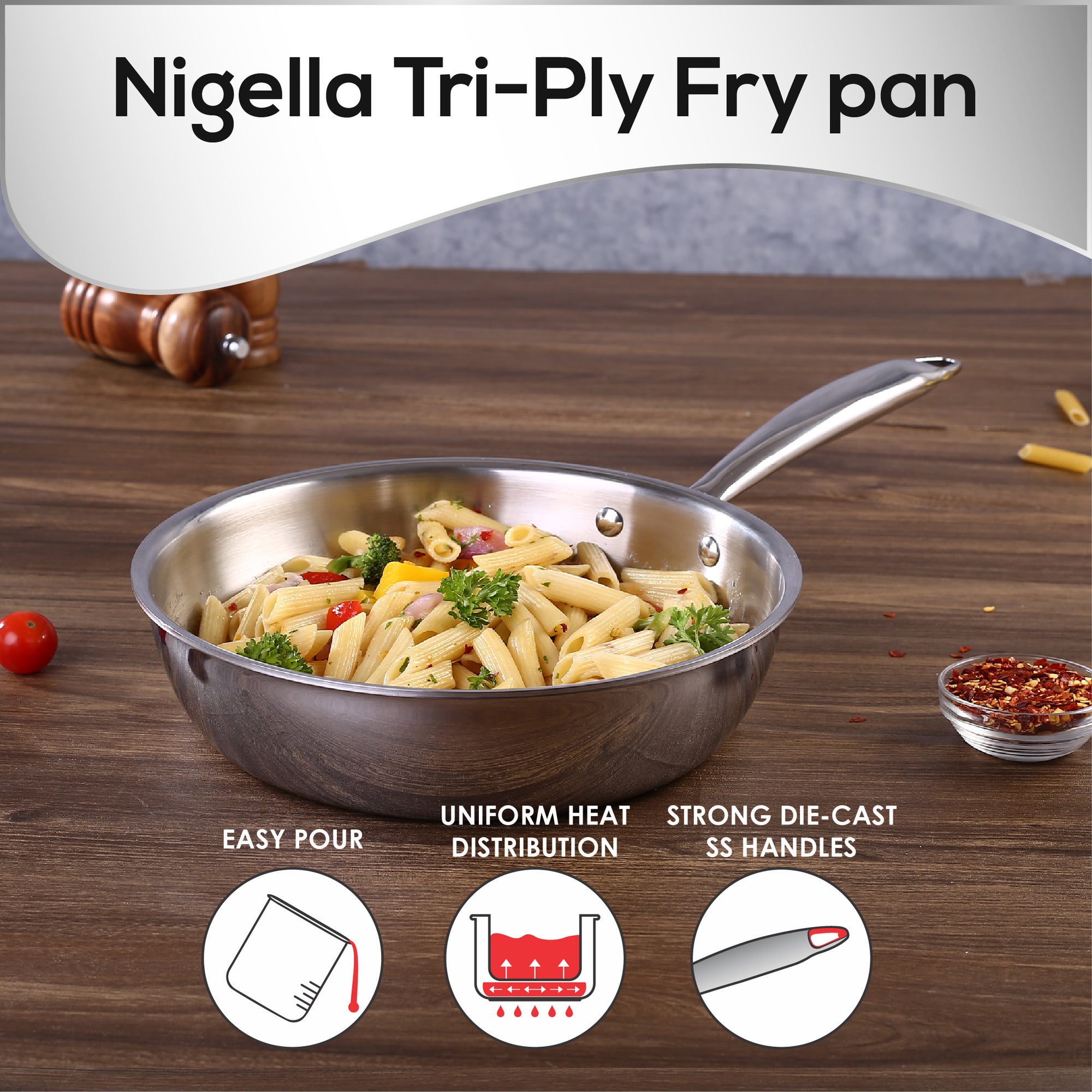 Nigella Triply Fry Pan 26 cm