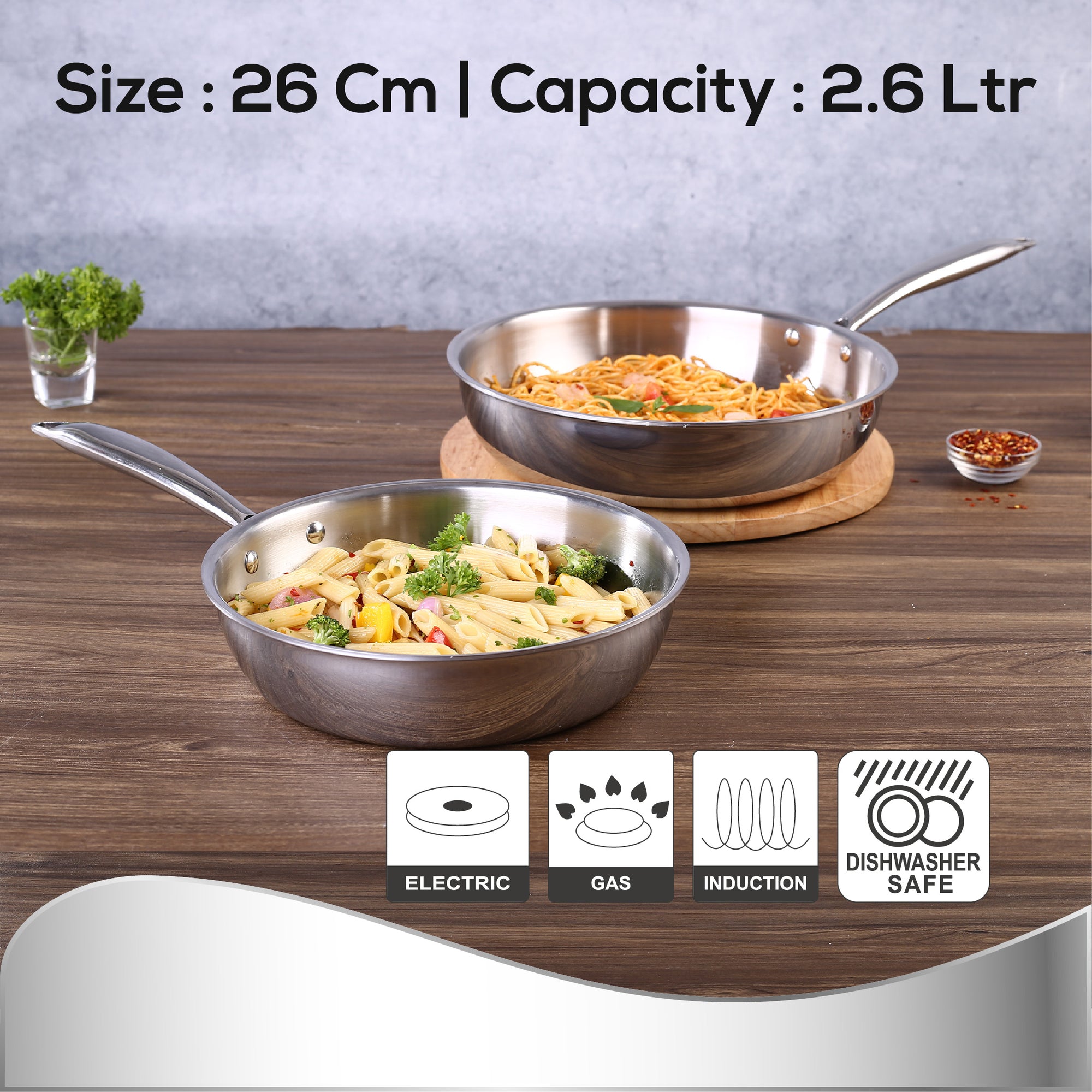 Nigella Triply Fry Pan 26 cm