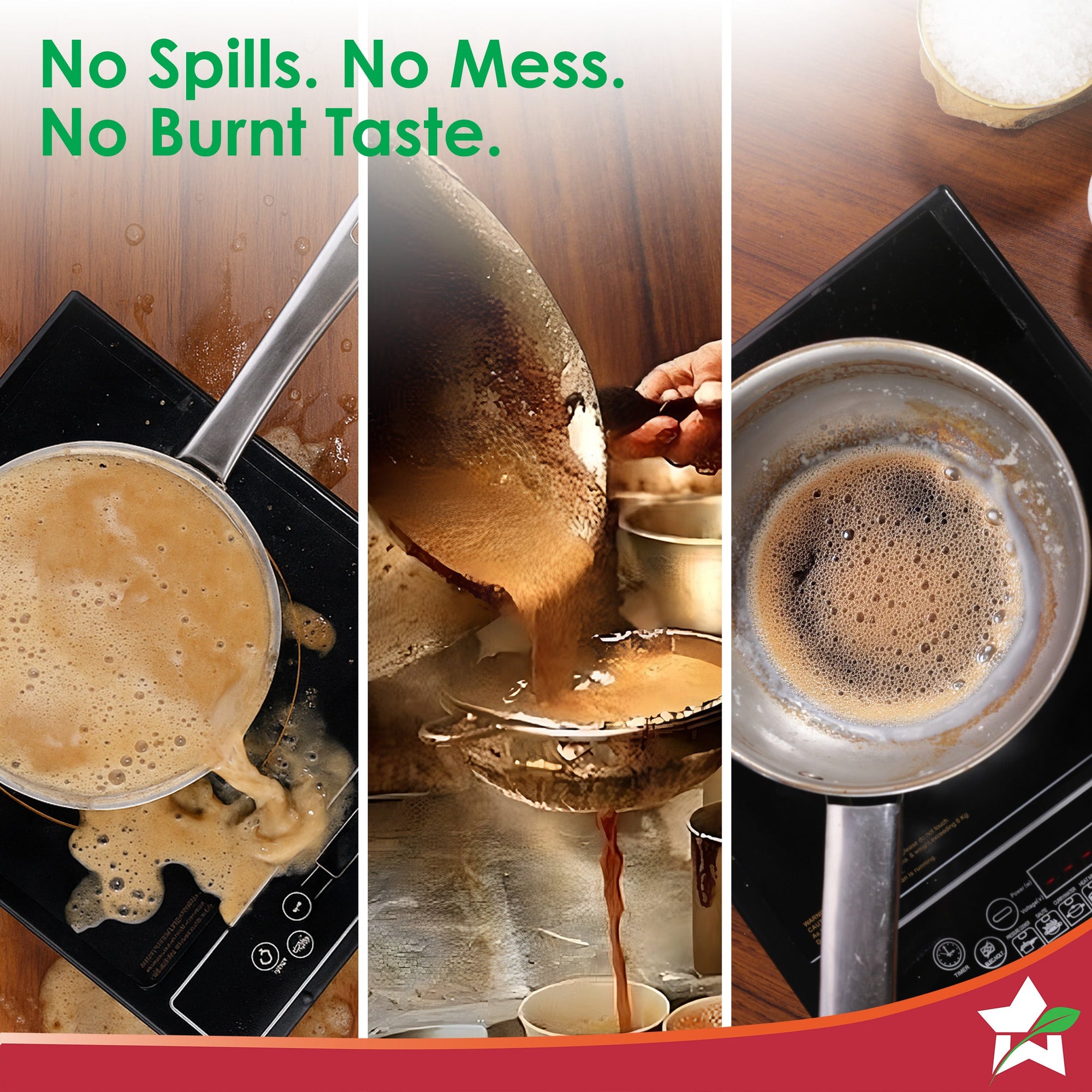 Chai Magic, Fully Automatic Tea & Cappuccino Maker, Make Masala Chai/Cutting Chai/Kahwa/, No Spills, No Overcooking, 4 Modes, Boil Milk/Water/Coffee, 500ML Glass Jar, 2-Yr Warranty