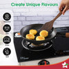 Ferro Light 20cm Cast Iron Fry Pan | 800 ml | Acacia Wooden Handles | Gravity Moulding Technology | No Chemical Coating
