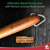 Ferro Light 24cm Kadhai | 2.3L | Acacia Wooden Handles | Gravity Moulding Technology | No Chemical Coating