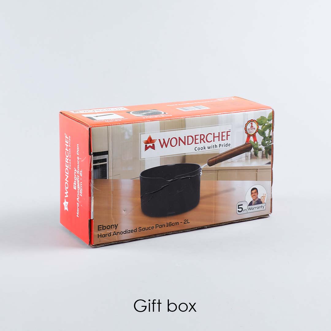 Ebony Hard Anodized Sauce Pan 16cm 2L
