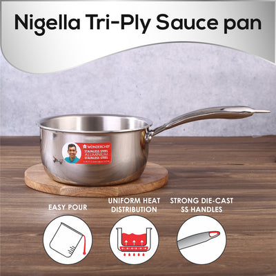 Nigella Triply Sauce Pan 18 cm