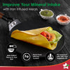 Ferro Light-weight Cast-iron Roti Tawa | 26cm | Pre-seasoned with 100% Vegetable Oil | 40% Lighter than Regular Cast-iron Cookware | Cool-touch Real Acacia Wood Handles