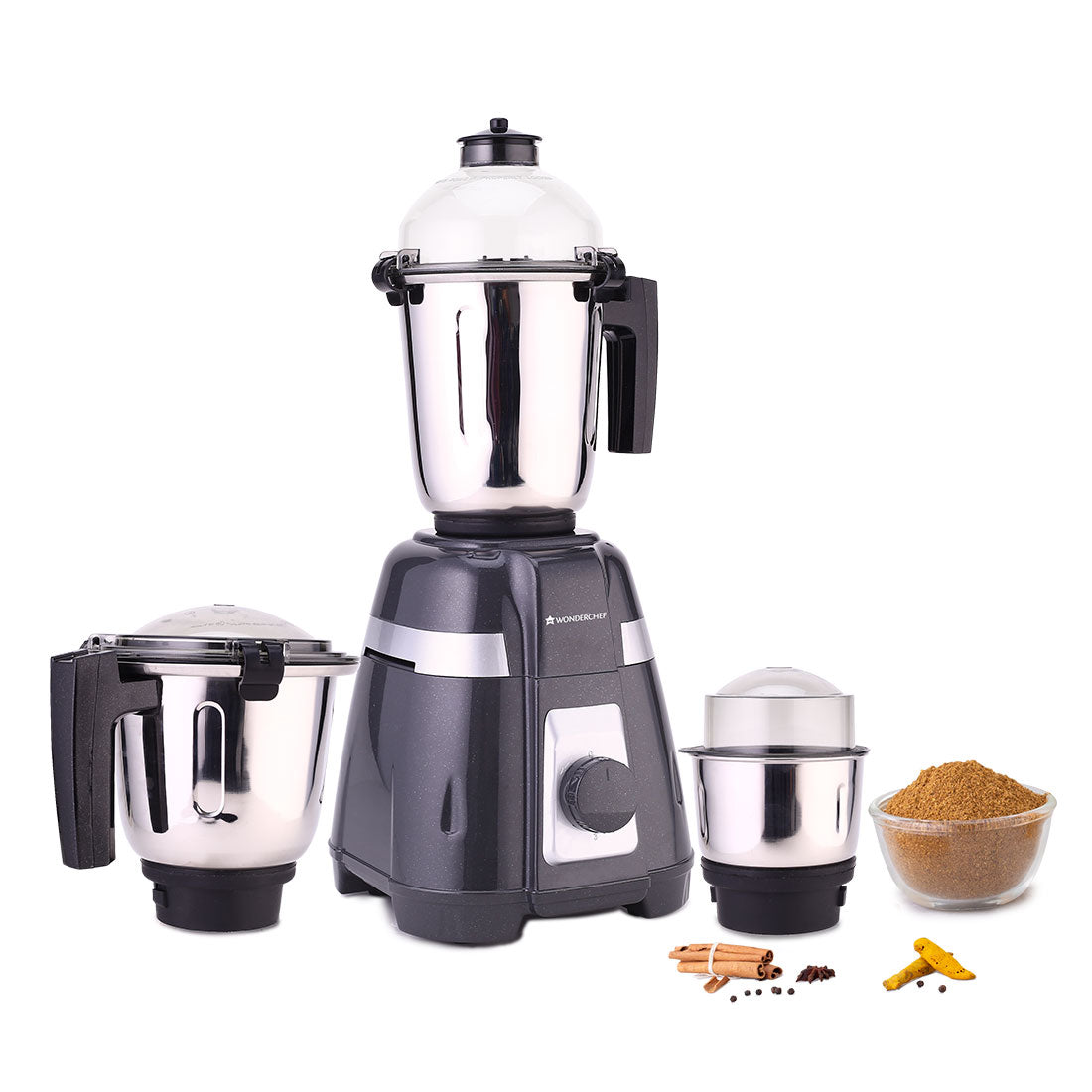 Regalia Mixer Grinder 750W, 3 Jars, Black