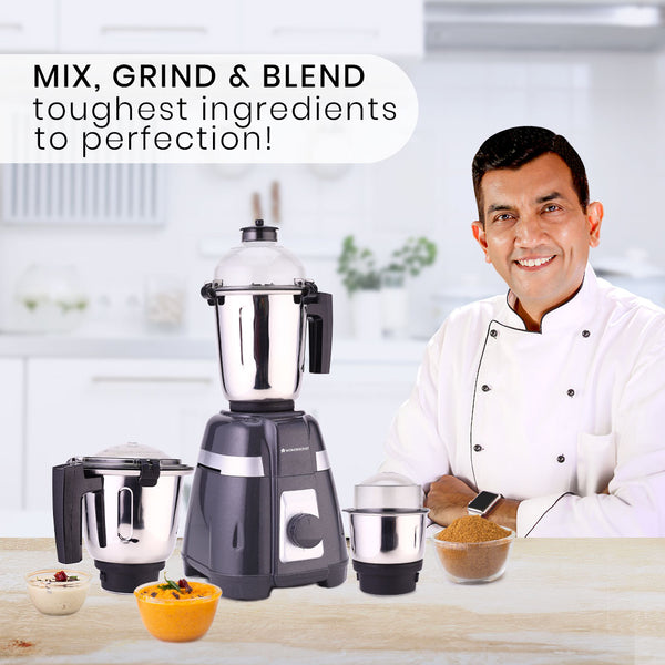 Regalia Mixer Grinder 750W 3 Jars Black