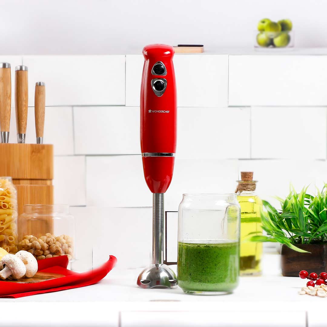 Crimson Edge Hand Blender 400W, Red