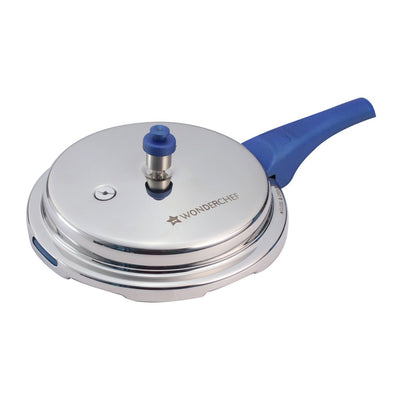 Nigella Induction Base Stainless Steel Pressure Cooker with Outer Lid, Blue, 7L