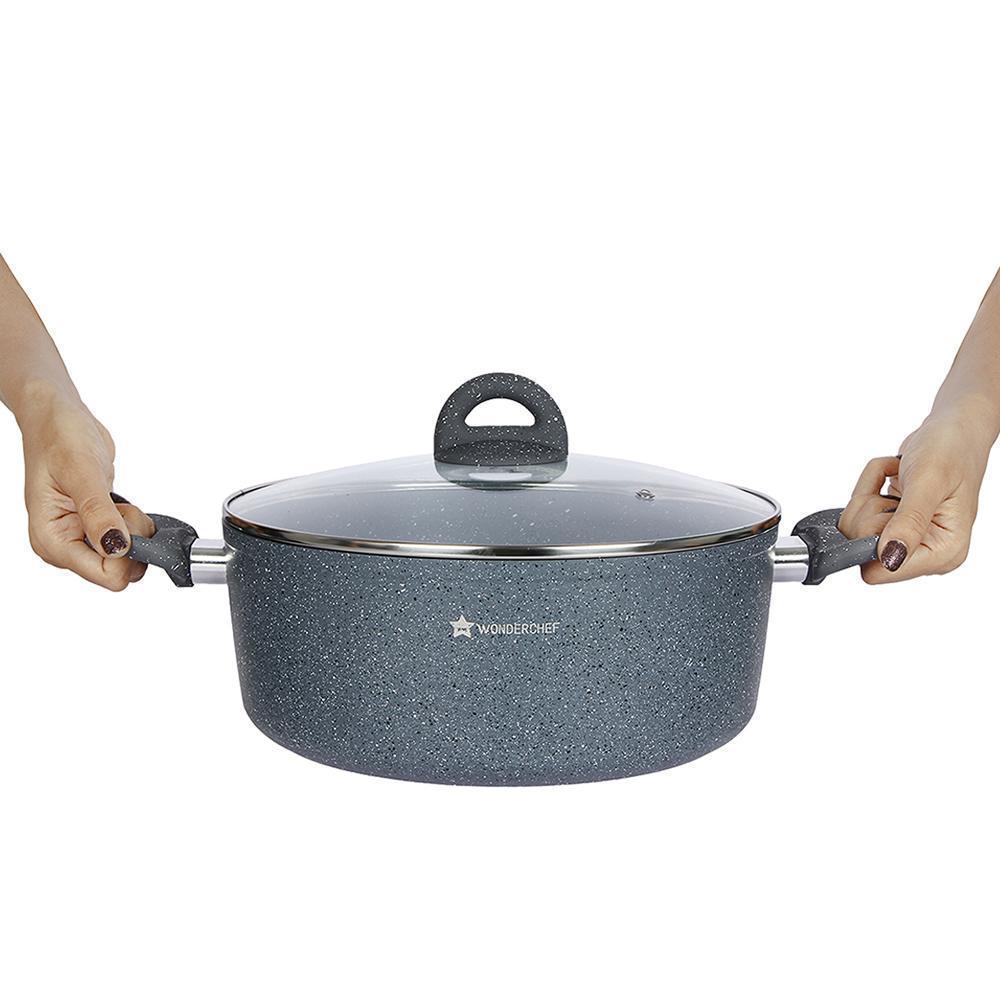 Wonderchef Granite Casserole With Lid 24 Cm