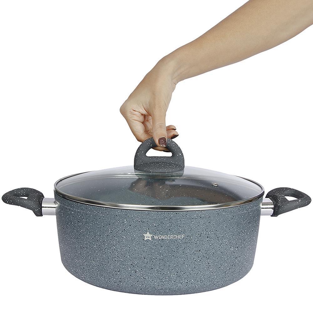 Wonderchef Granite Casserole With Lid 24 Cm