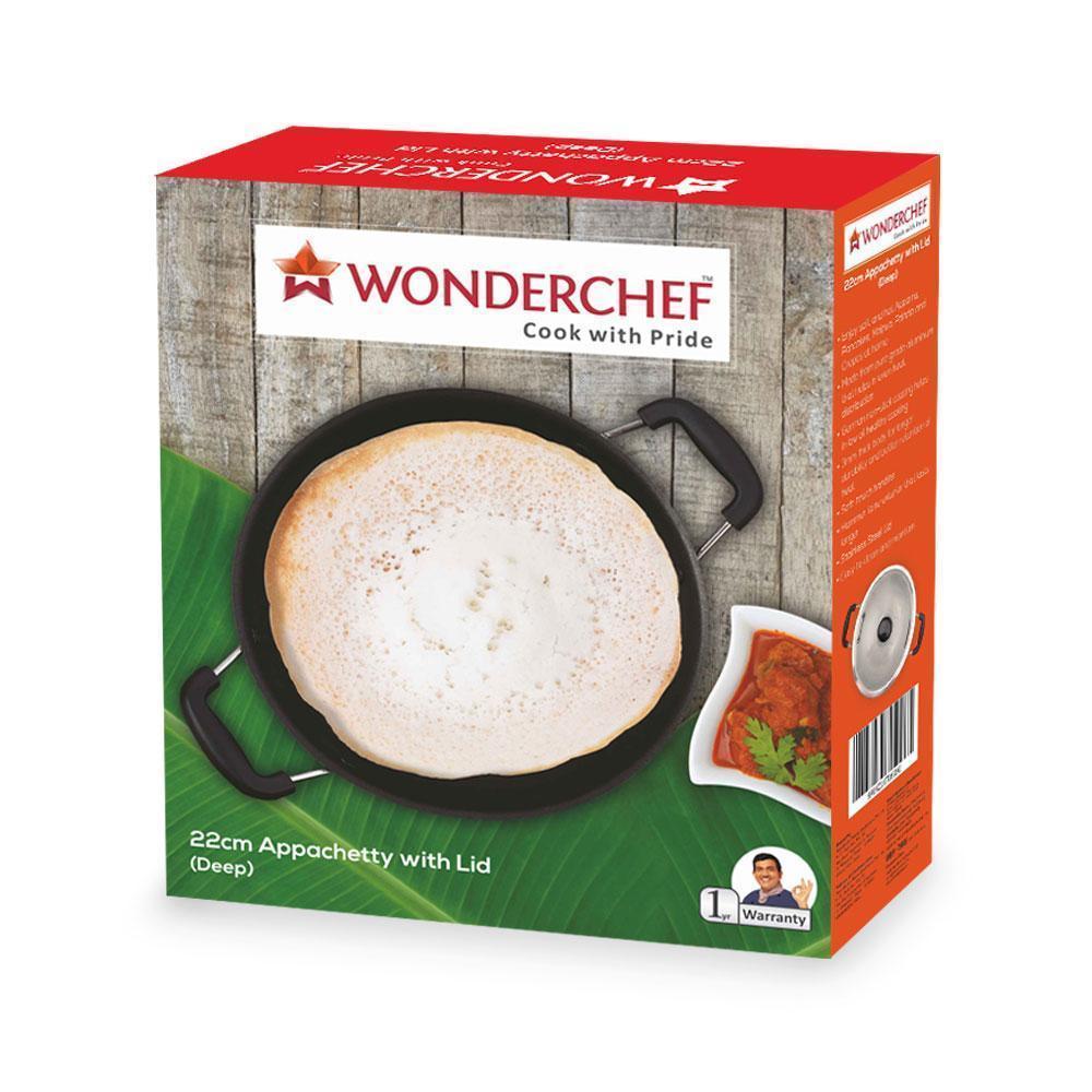Wonderchef Appachetty 22Cm With Lid(Deep)