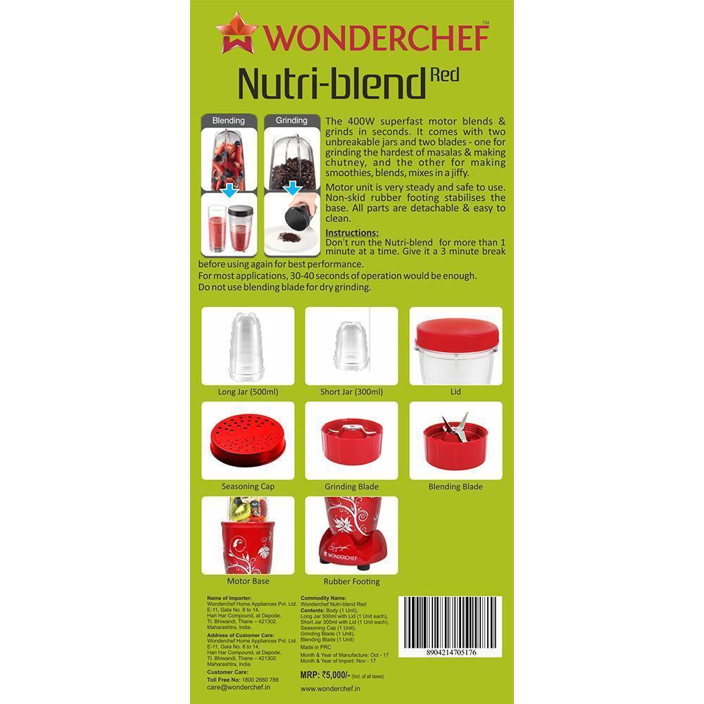 Wonderchef Nutri-Blend Red