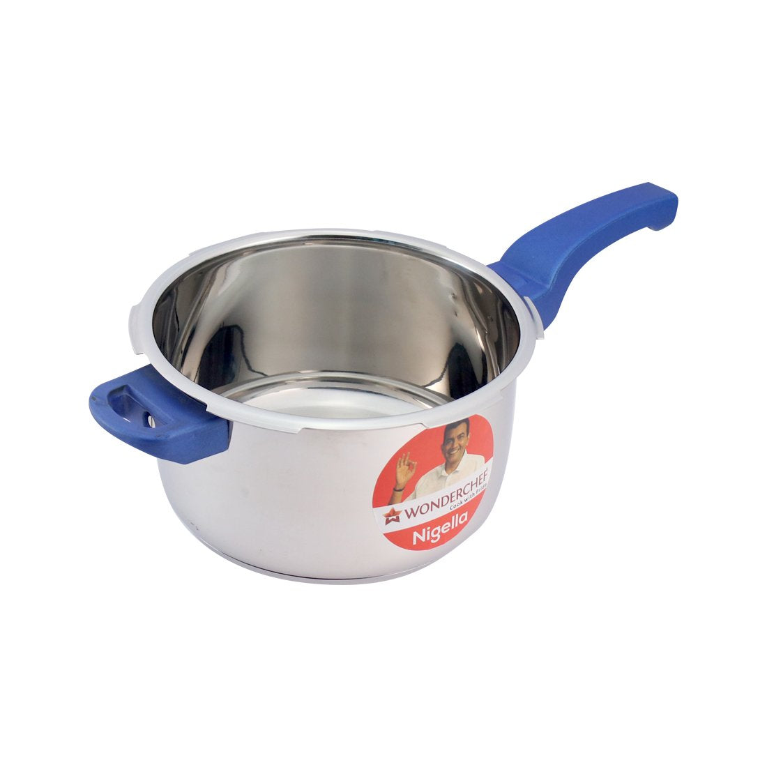 Nigella St Steel Pressure Cooker with Outer Lid, Induction, Blue, 7L