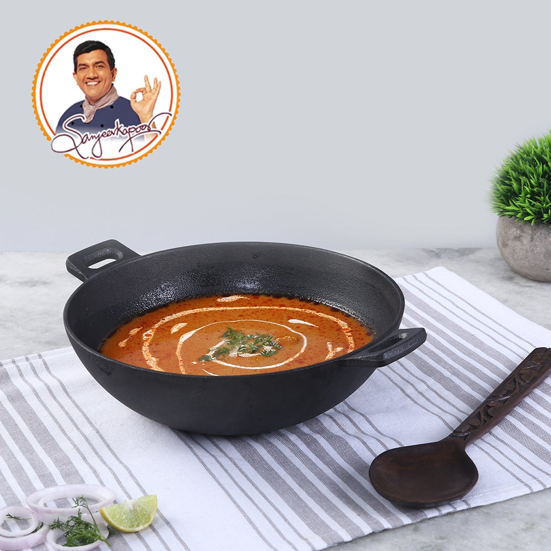 Forza Cast-iron Kadhai / Wok, 24cm, 1.9L