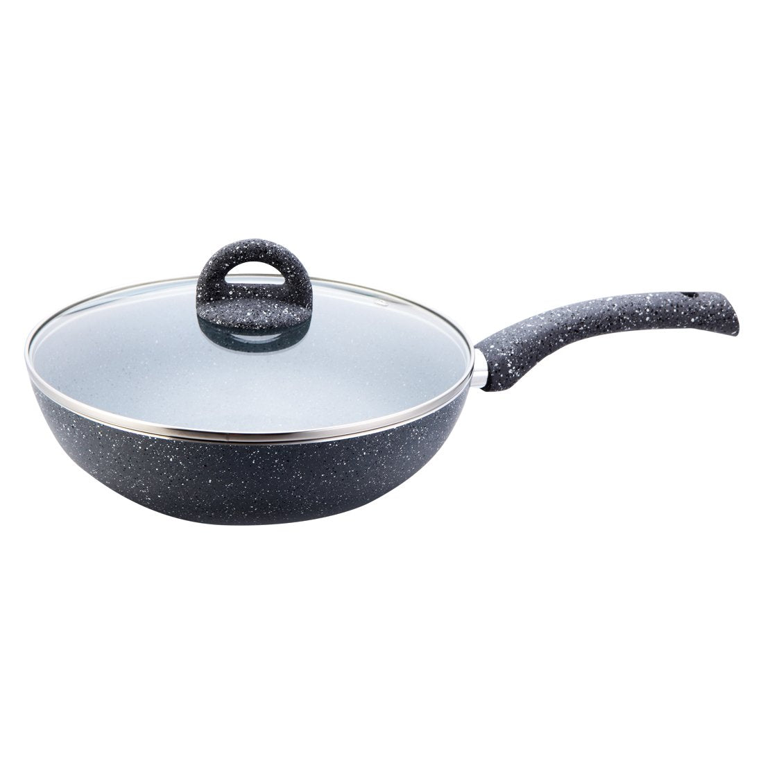Wonderchef Granite 24Cm Wok With Lid
